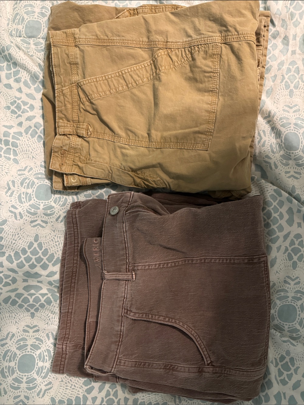 SET OF 2 American Eagle Outfitters Women's Pants in Brown and Tan